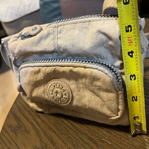 Kipling Light Beige Nylon crossbody Bag with Front Pocket